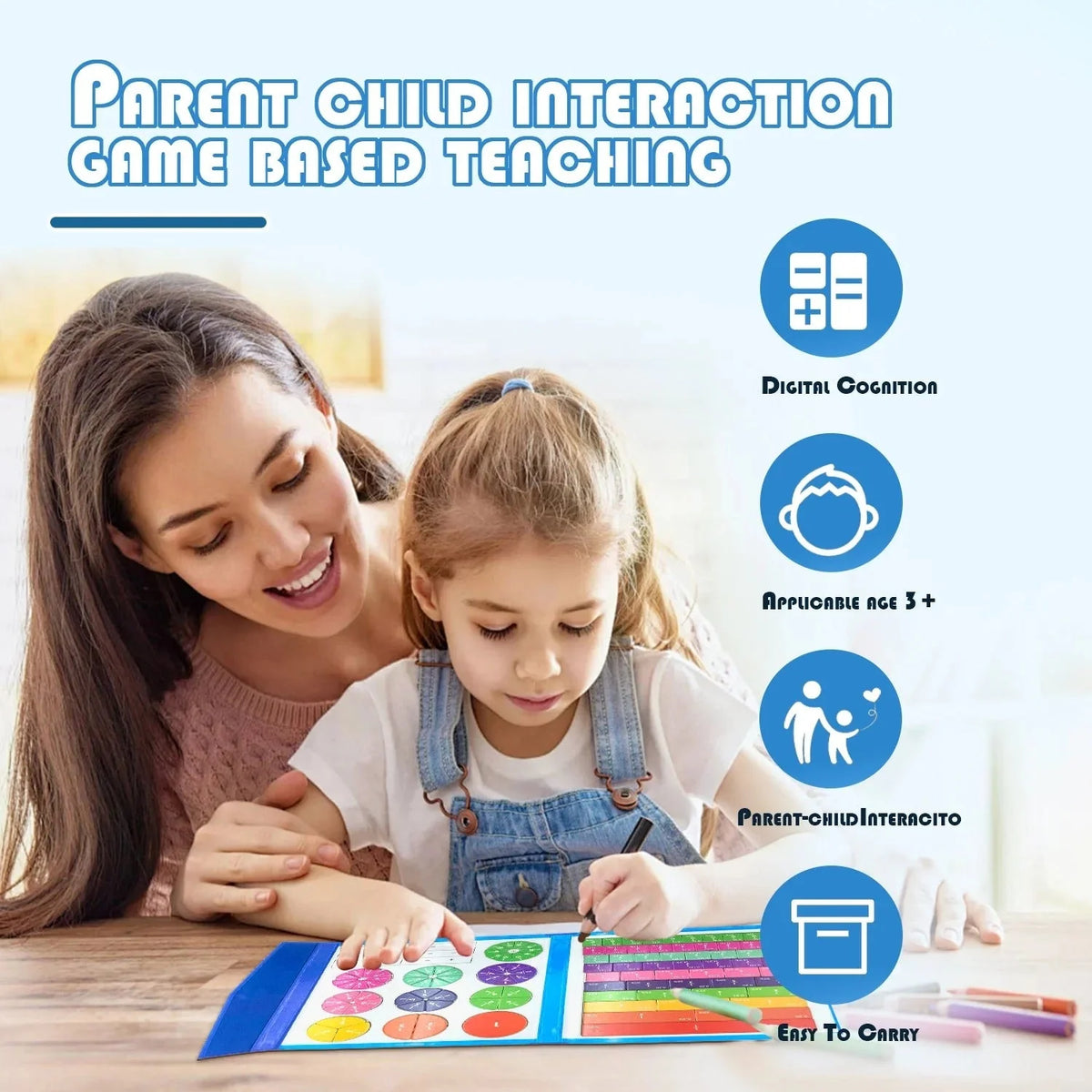 🧠Magnet Montessori Fraction Puzzle✨