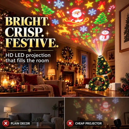 Magical Christmas Tree USB Projector Light – Festive Holiday Atmosphere Lamp