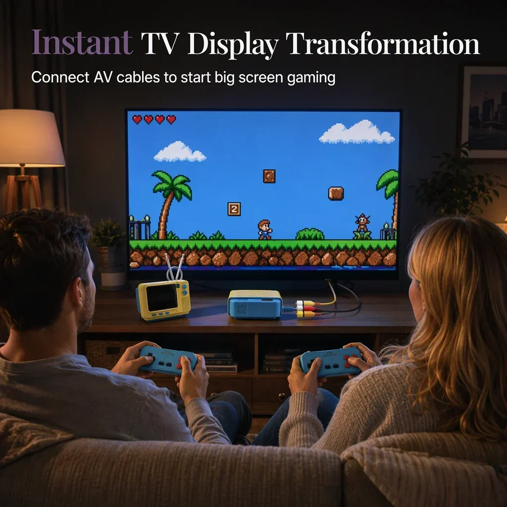 🎮 Mini Retro TV Game Console | 308 Games & Gamepad