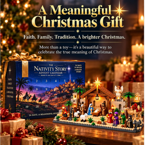 🏠Nativity Advent Calendar – 24-day Buildable Christmas Nativity Set