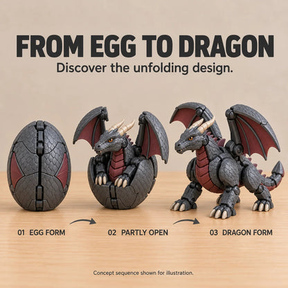 🐉 Guardian Dragon Egg — Transforming Dragon Figure with Sculpted Details