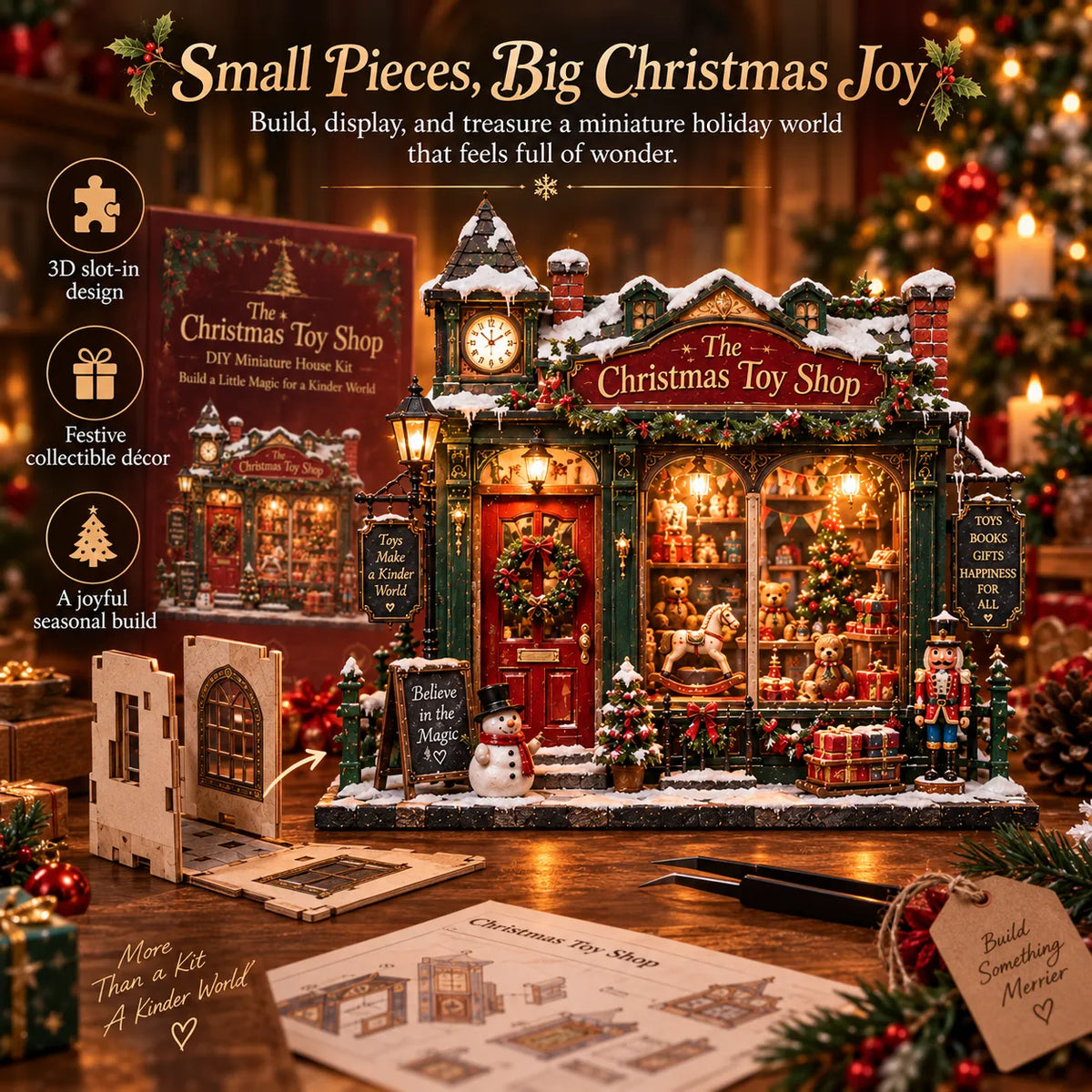🎄 The Christmas Toy Shop™-DIY 3D Miniature House Kit