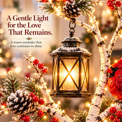 🔥🔥Cardinal Winter Lantern Tree™ – Lighted Snowy Birch Tree with Red Cardinals & Hanging Lantern ✨