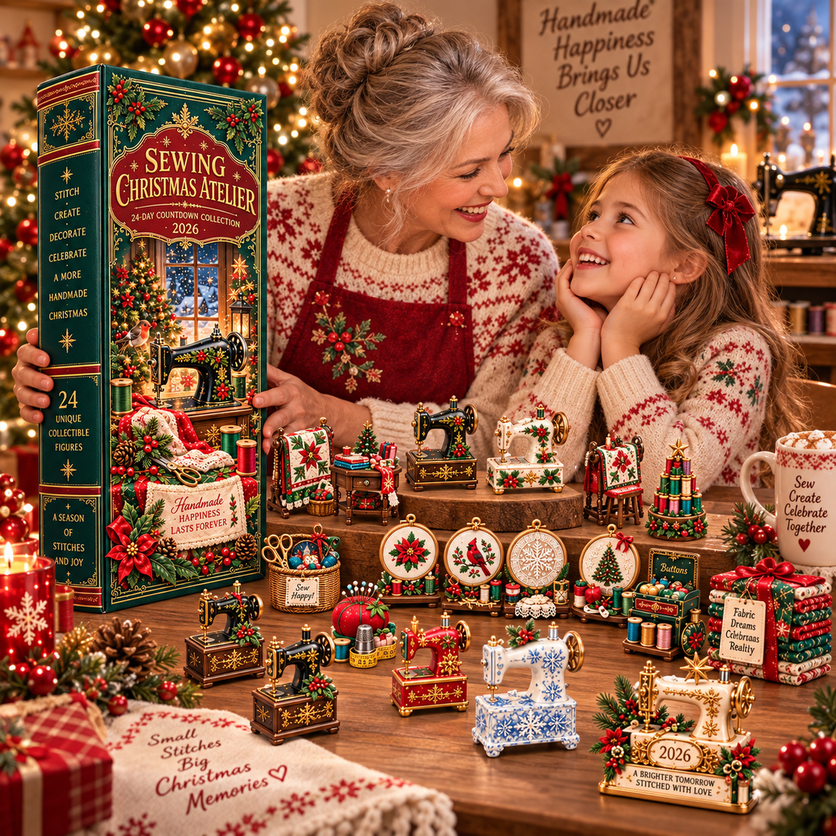 🩷Sewing Christmas Atelier 2026 – 24-Day Countdown Collection with 24 Unique Sewing & Quilting Miniatures