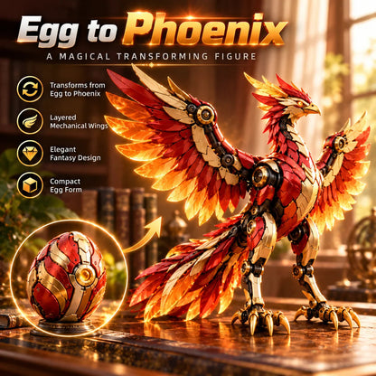 🔥LAST DAY 49% OFF -🐉 Mechanical Dragon Egg – Black & Crimson Dragon with Folding Wings & Armored Details