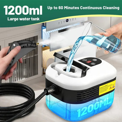 🔥Portable Handheld Steam Cleaner with 10 Accessories, Adjustable Levels, Fast Heat-Up Steamer for Kitchen, Bathroom, Tile & Car Cleaning