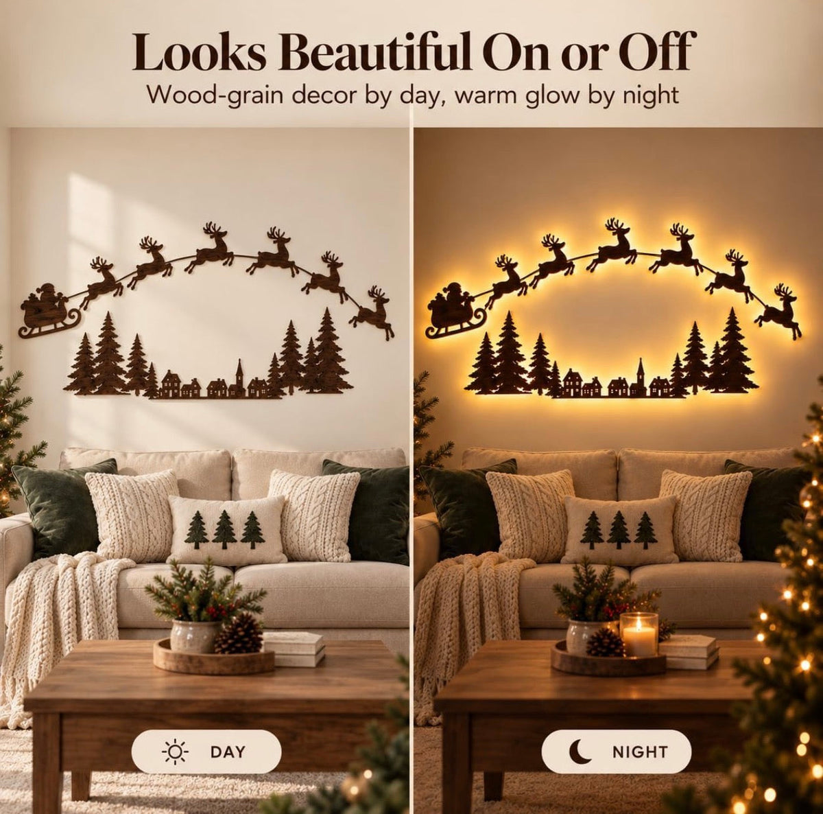 🦌 Reindeer Sleigh Press On✨
