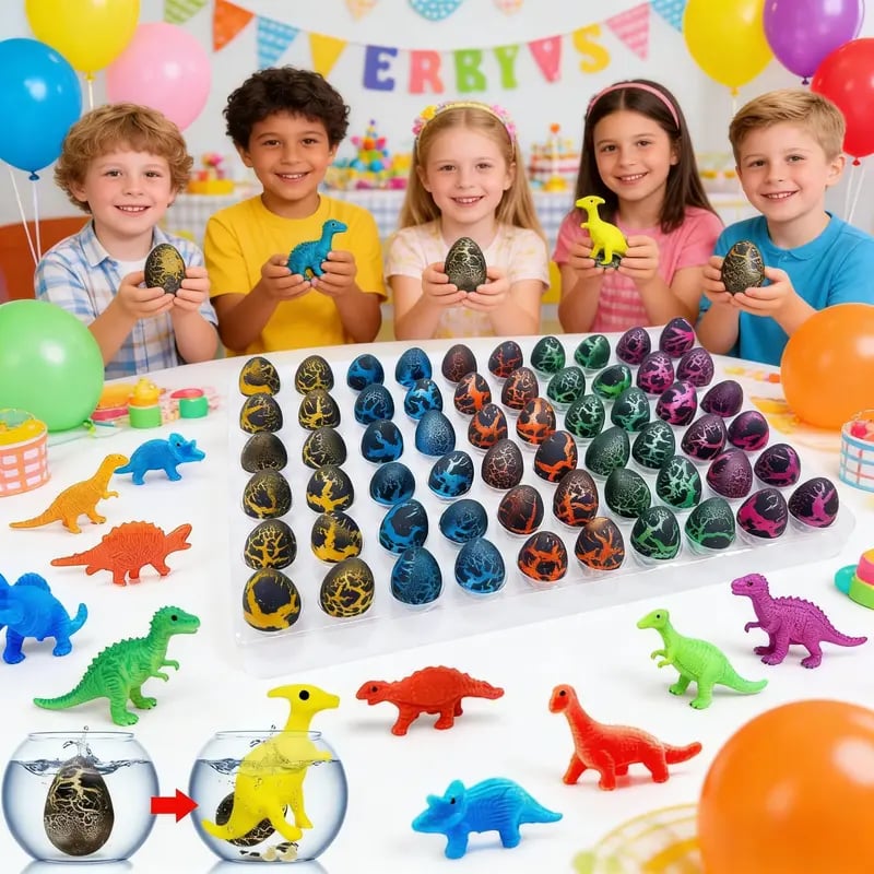 🦖 60 Hatching Dinosaur Eggs | Water-Expanding Dinosaur Surprise Toys