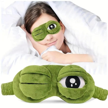 3D Frog Sleep Mask, Soft Cartoon Eyeshade for Men and Women, Portable Blindfold for Travel, Napping, and Winter Home Relaxation SpringStatements