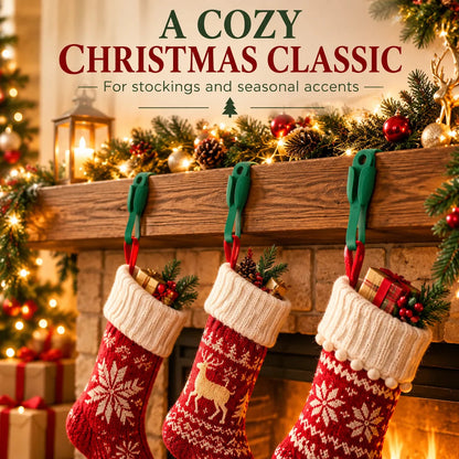🎅🎄12/24 Pack Reusable Silicone Adhesive Christmas Garland Hooks 7.87'