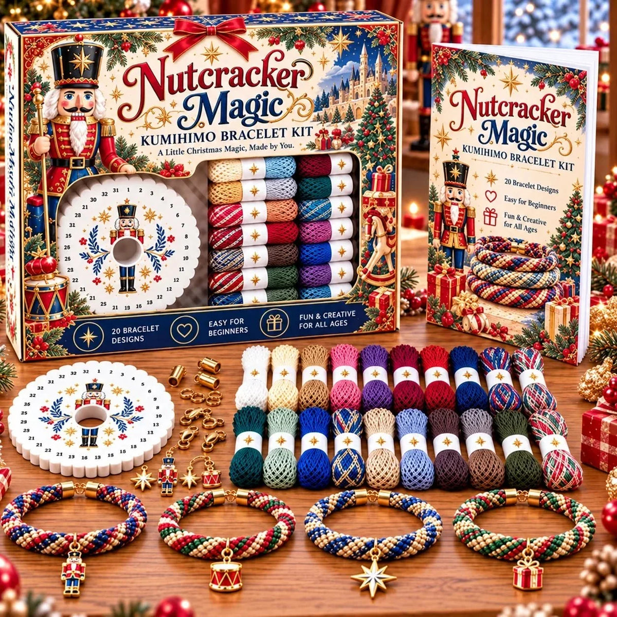 🎄 Christmas Bracelet Making Kit | Diy Braided Friendship Bracelets & Creative Handmade Holiday Gifts 🧶