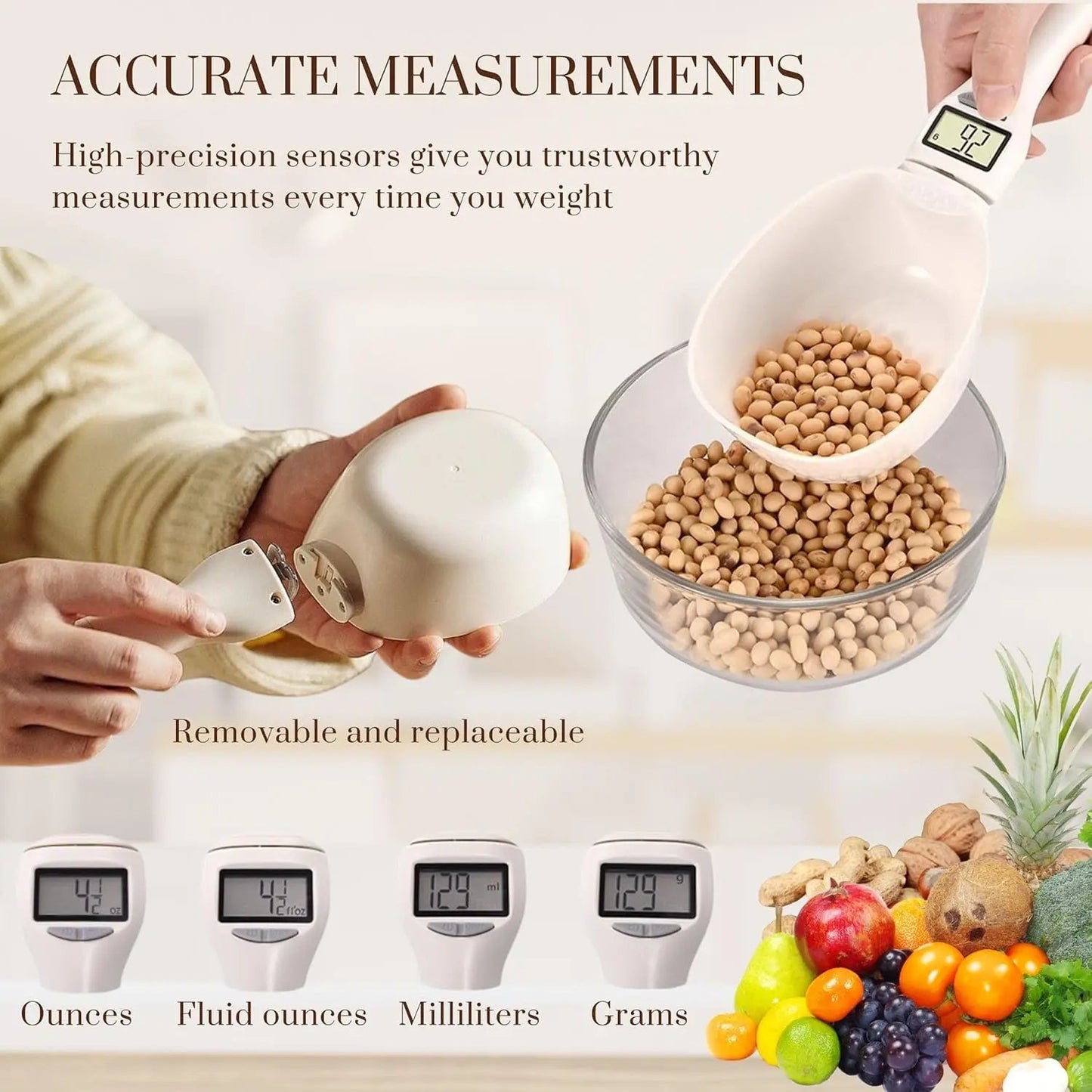 🥄 Digital Measuring Spoon Scale | Precise Weighing for Cooking & Baking
