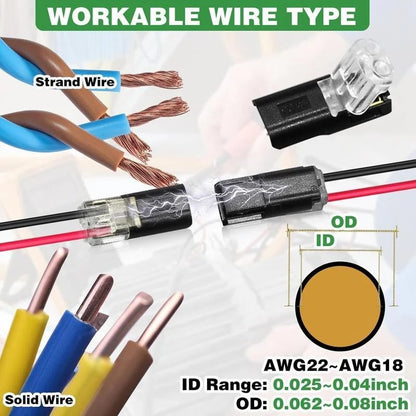 🔥 Clearance Sale 49% Off ⚡Dual-Line Quick Connector: 2-Pin Low-Voltage LED Strip Connector with Safety Lock