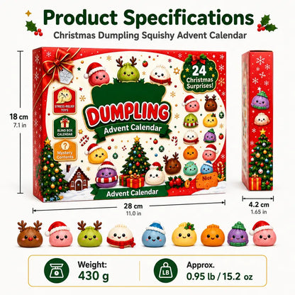 🥟 Dumpling Squishy Advent Calendar – 24 Days of Cute, Squeezable Surprises