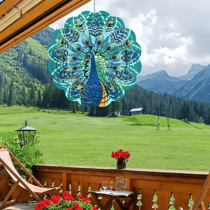 🦋Lucky Mandala Windmill – 3D Kinetic Art, Indoor/Outdoor, Stainless Steel