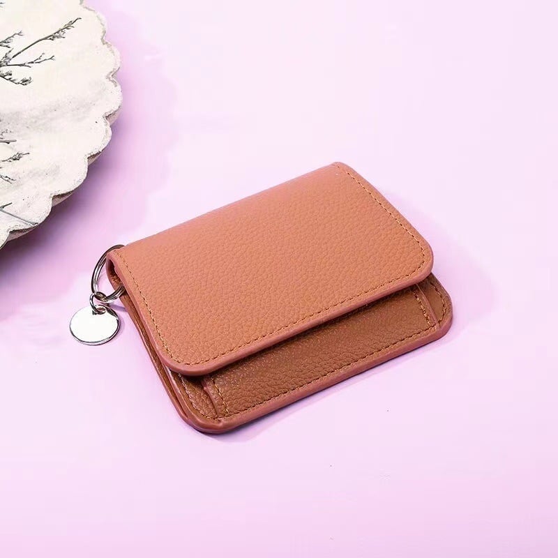 ⚡RFID Short Wallets for Women – Fashionable Card Holder with Key Ring & Coin Purse