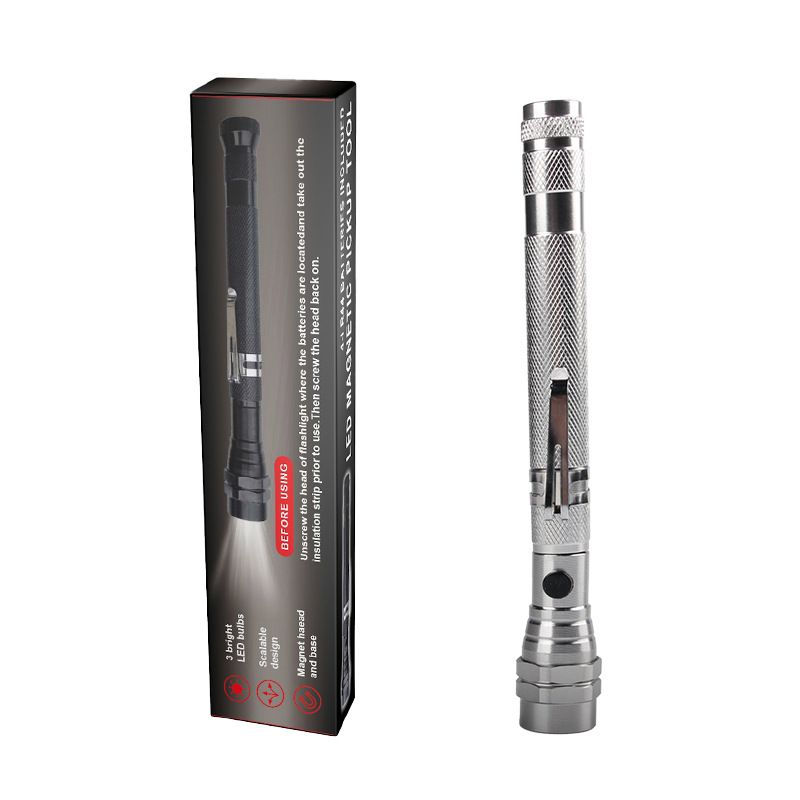 🧲💡 Telescoping Magnetic Pickup Tool with LED Light | Flexible Reach