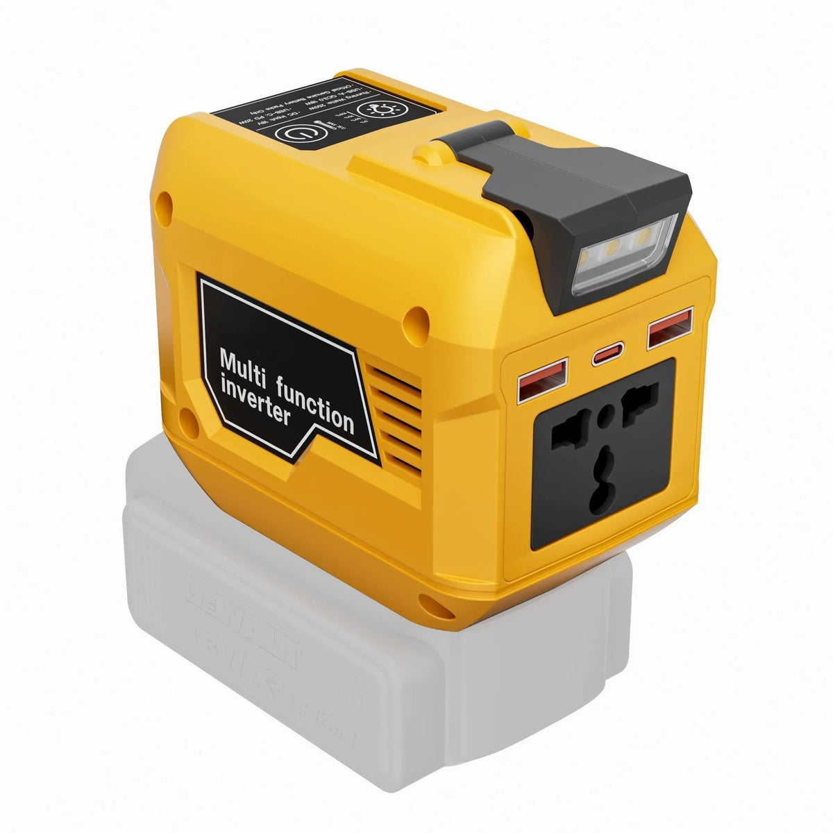 🪫250W Portable Power Inverter – Turn 18V–21V Tool Batteries Into 220V AC Power