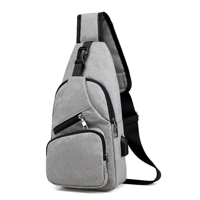 Men's Waterproof Oxford Sling Chest Bag for Travel & Daily Use