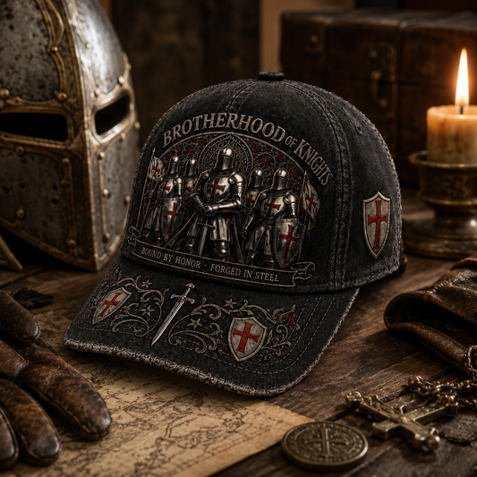 ⚔️ Bound By Honor Forged In Steel – Knights Templar Cap