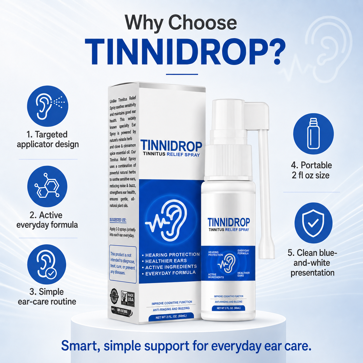 Effective Tinnitus Relief Spray-Daily Care Of The Ears