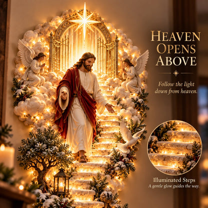 🎀✨ Last Day – 60% OFF!✨ Jesus Light of Heaven Christmas Wall Hanging✝️