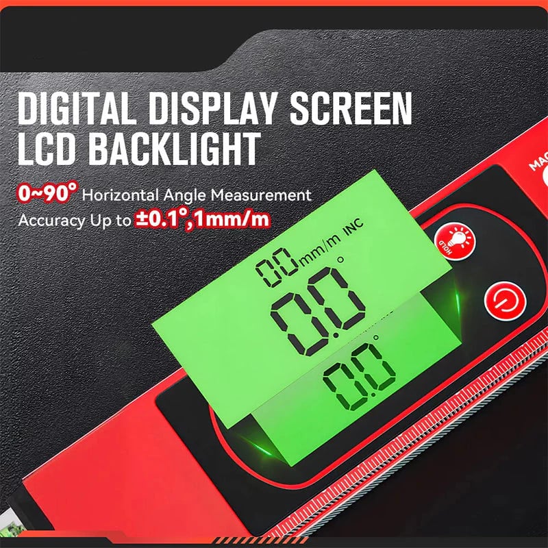 ⏰Multi-Function High Precision Magnetic Level with LCD Digital Display