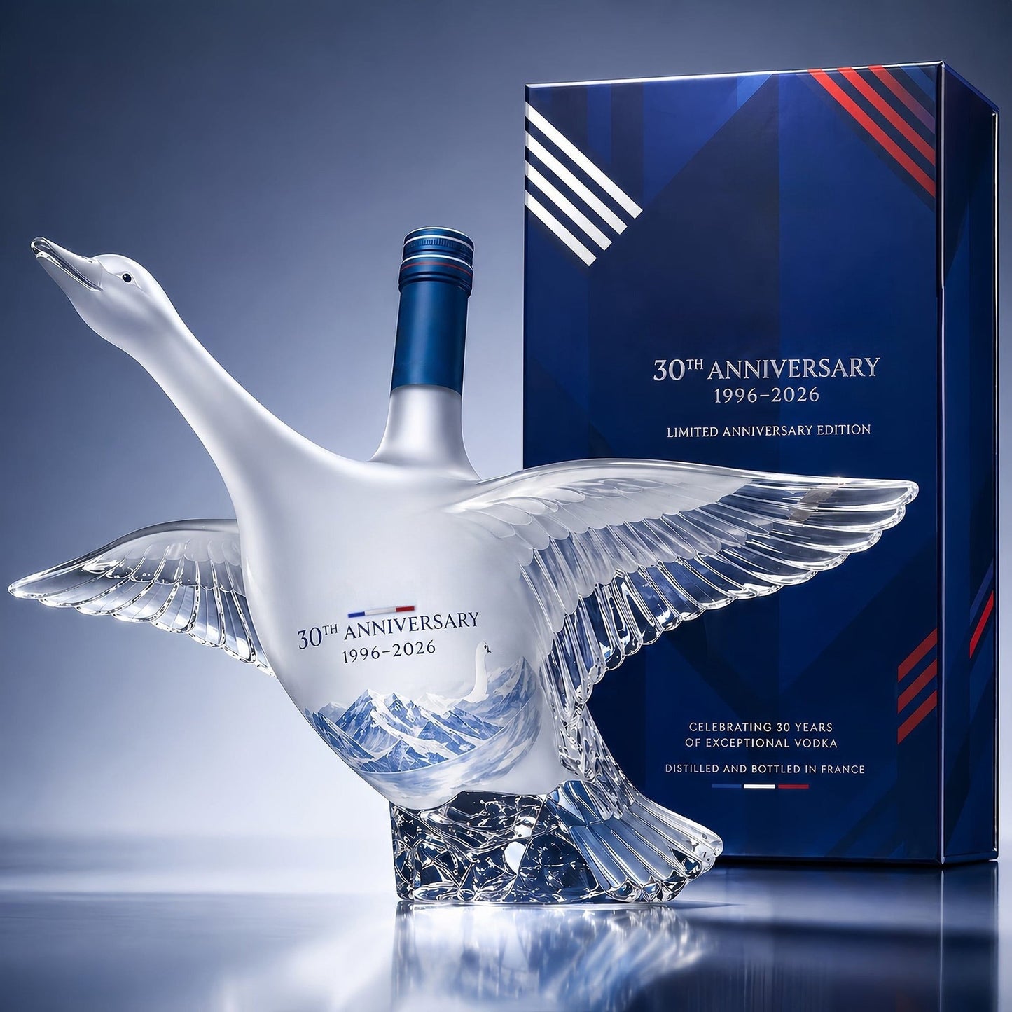 🔥Hot Sale-🦢30th Anniversary 3D Sculpted Vodka Bottle