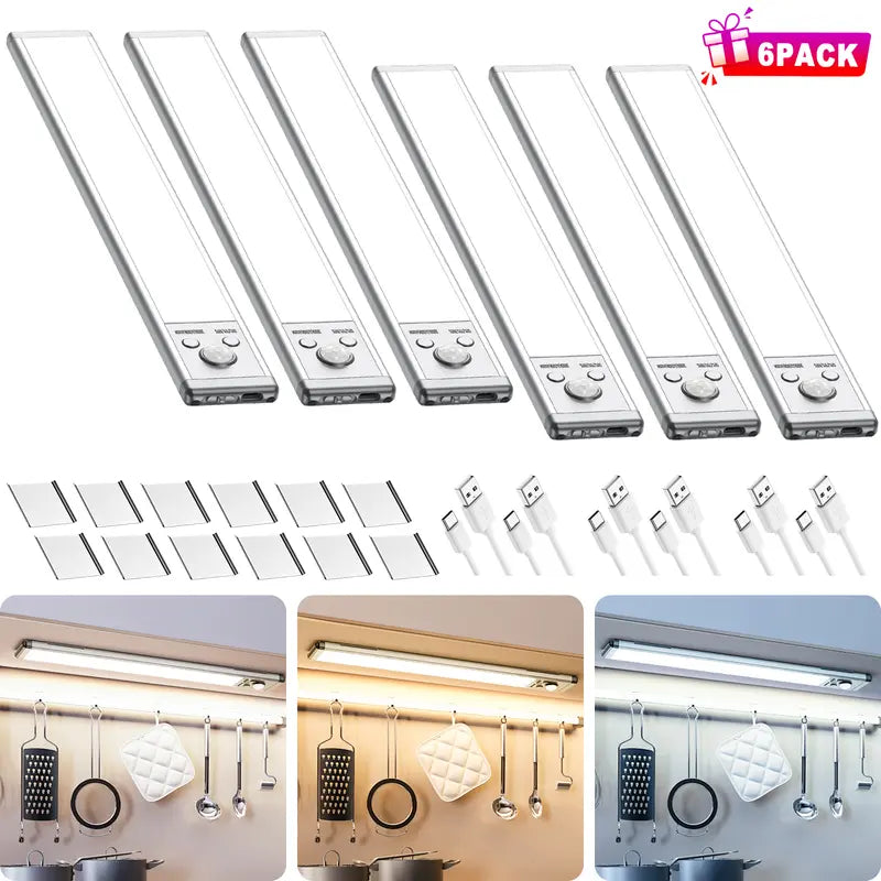 💡 Motion Sensor Light Bar – Rechargeable, Under Cabinet, Auto On/Off