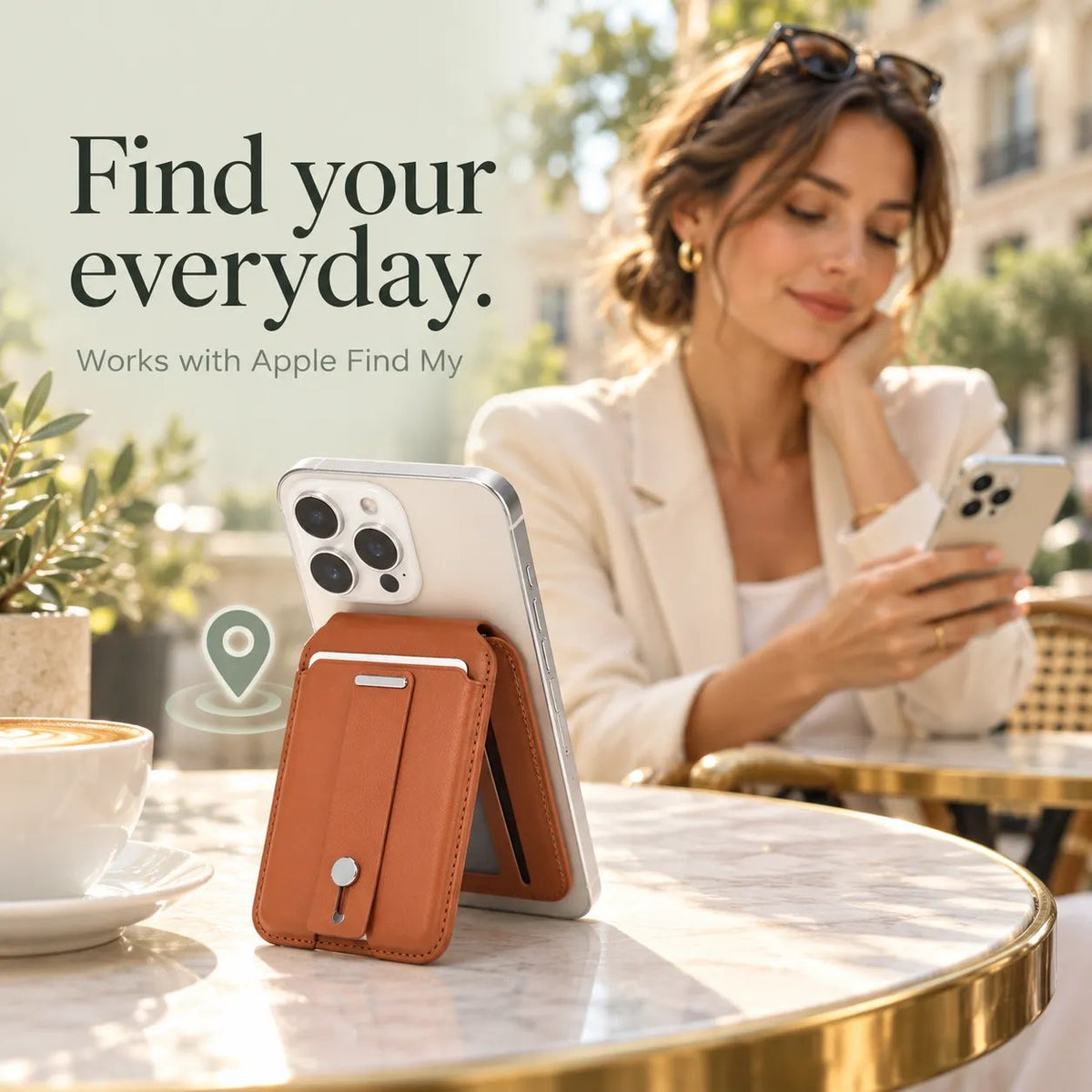 📱💳Magnetic Wallet Card Holder with Built-in Locator – Works with Apple Find My, RFID Blocking & MagSafe Stand 📱
