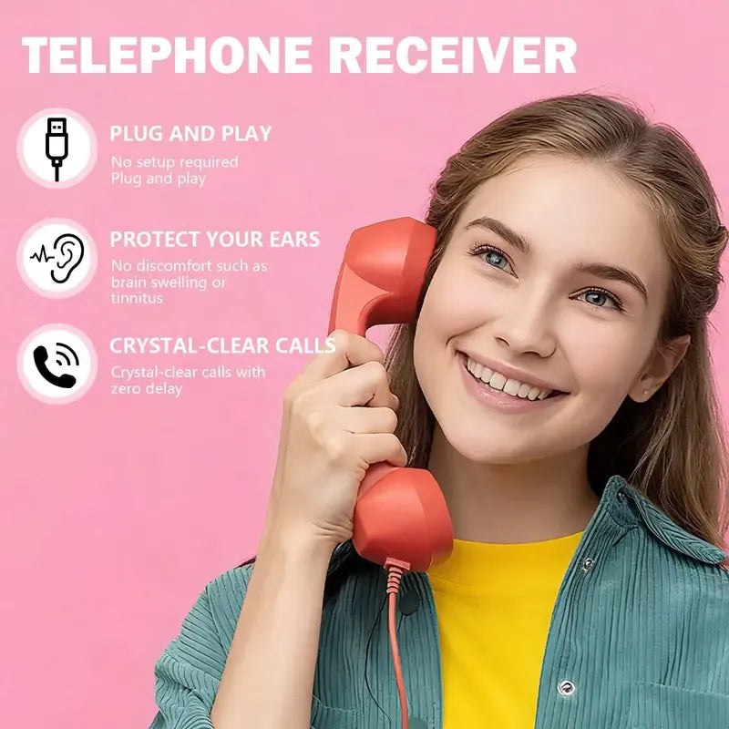 📞Retro telephone handset with Type-C interface