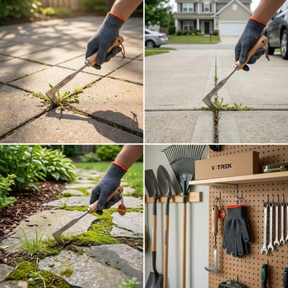 Crack Weeder Crevice Weeding Tool Manual Weeder Beech Handle Lawn Yard Gardening Tool