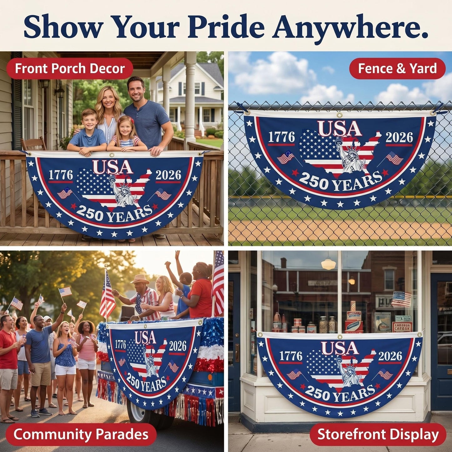 🔥Limited Time 49% Off✨ 100% Veteran Owned / Handcrafted in USA-250th Anniversary Banners