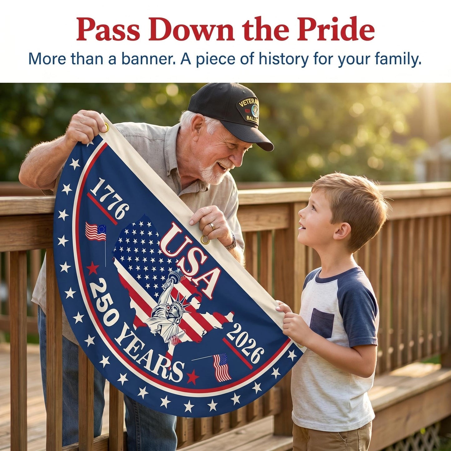🔥Limited Time 49% Off✨ 100% Veteran Owned / Handcrafted in USA-250th Anniversary Banners