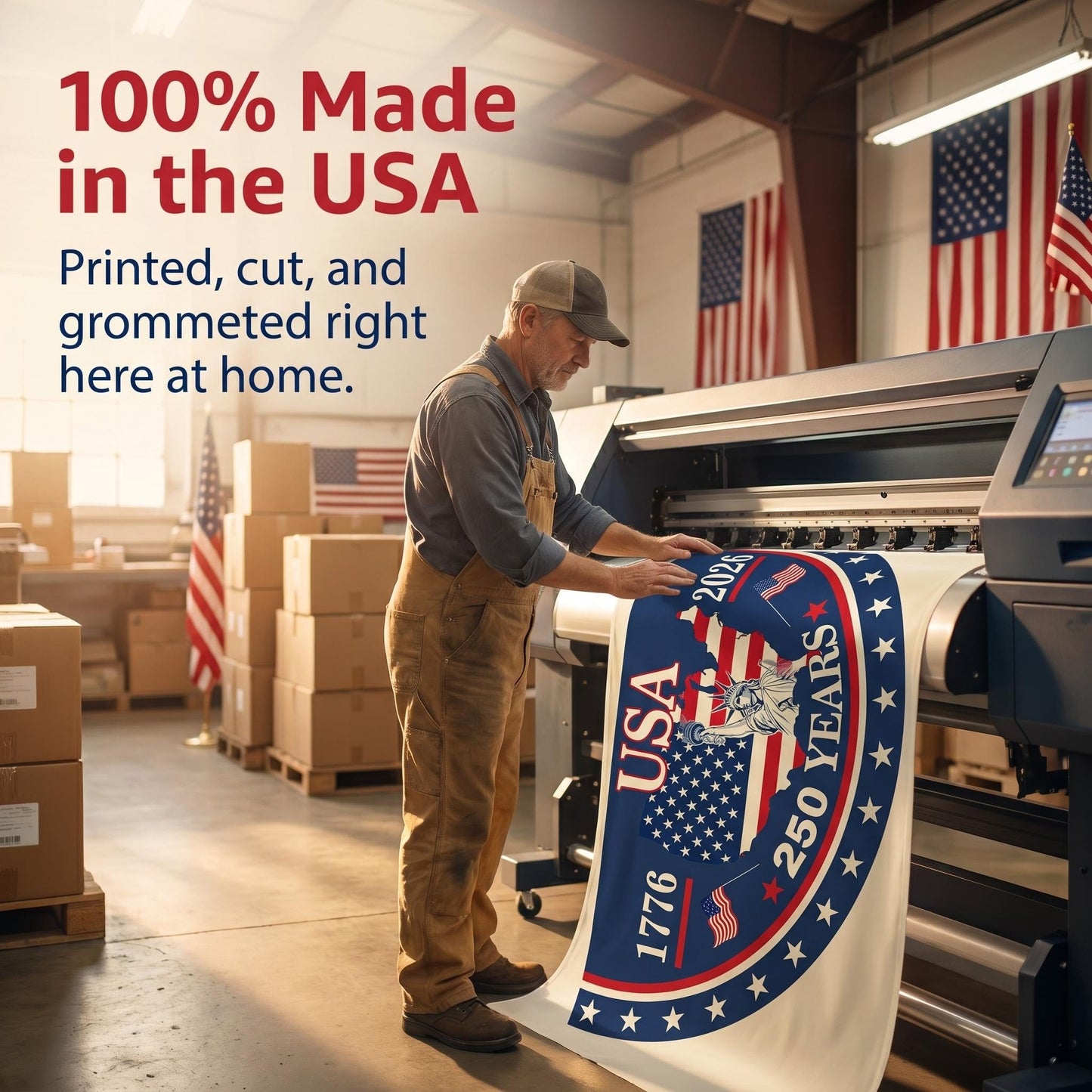 🔥Limited Time 49% Off✨ 100% Veteran Owned / Handcrafted in USA-250th Anniversary Banners