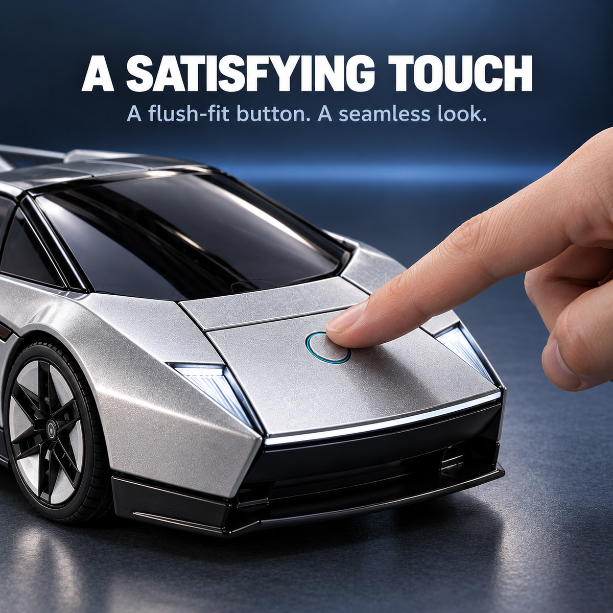 🏎️🤖 2-in-1 Transforming Sports Car – Silver Robot Mecha Toy ⚡