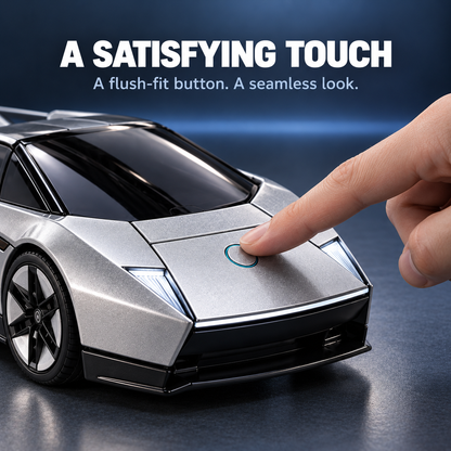 🏎️🤖 2-in-1 Transforming Sports Car – Silver Robot Mecha Toy ⚡