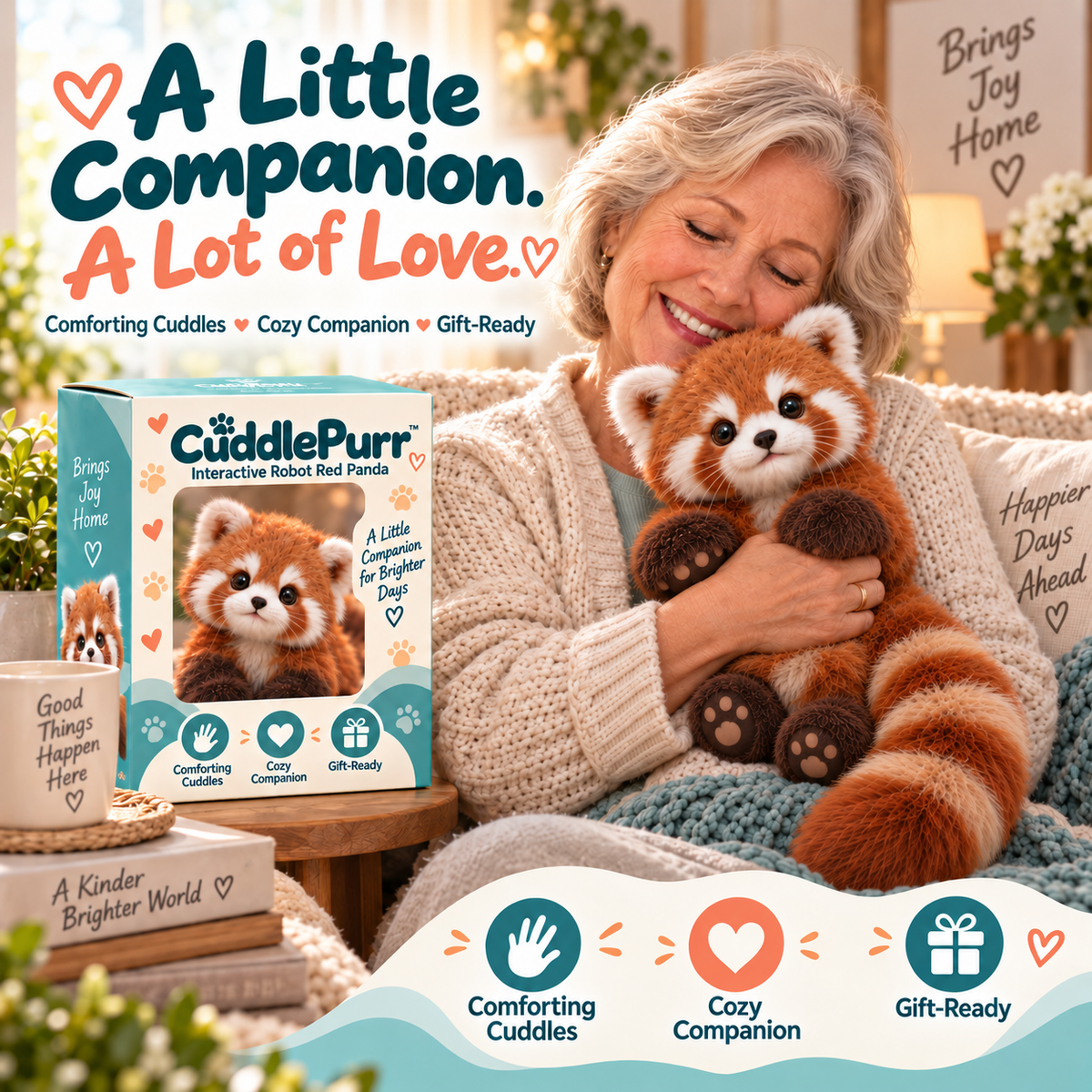 🐾❤️ CuddlePurr™ Red Panda – Interactive Plush Companion | A Little Friend, A Lot of Love🐾