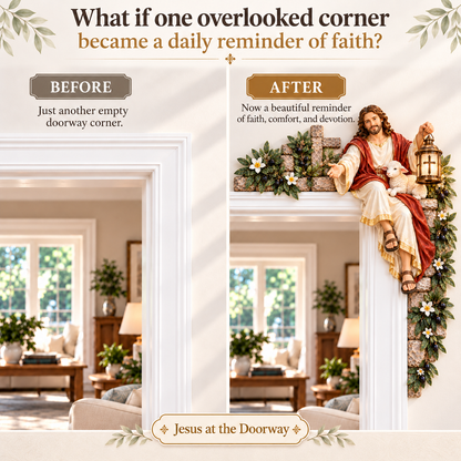 ⏰Limited Stock 50% OFF - ✝️✨ Jesus at the Doorway – Faith-Inspired Corner Decor Collection