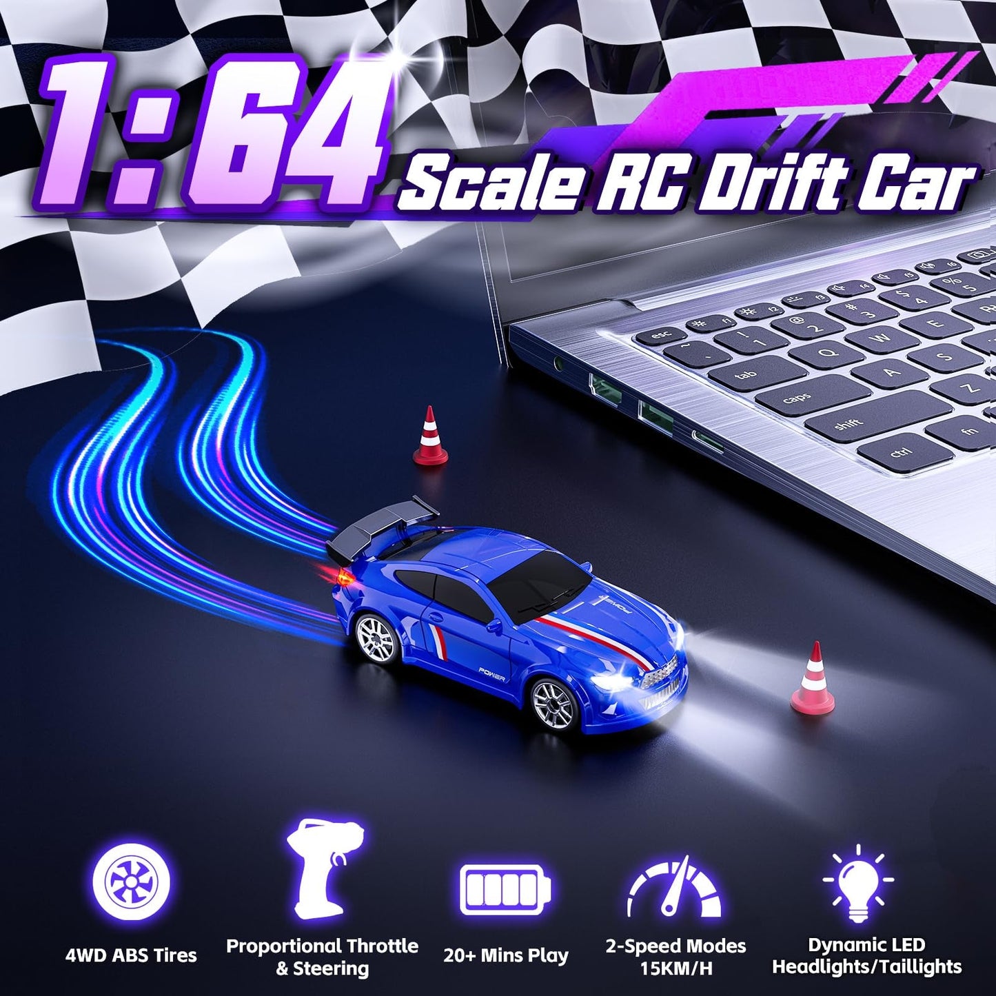 🏎️ 1/64 Mini RC Drift Car