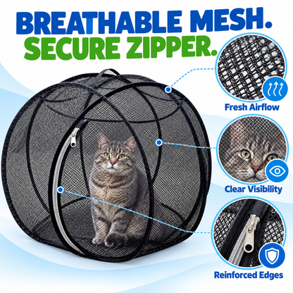 🎉🐱🌿 FreshAir Cat Haven™ – Pop-Up Mesh Playpen🎉