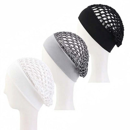 🌙 3-Piece Stretchy Wide-Edge Sleeping Cap Set – Soft Nighttime Hair Protection & Comfortable All-Night Wear