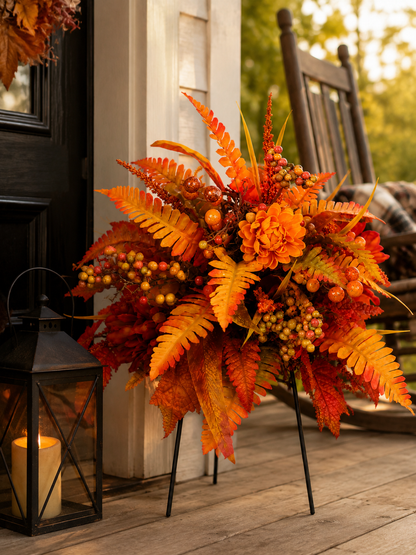 💥Hot Sale 50% off 🍂 Autumn Harvest Floral Garden Stake Arrangement