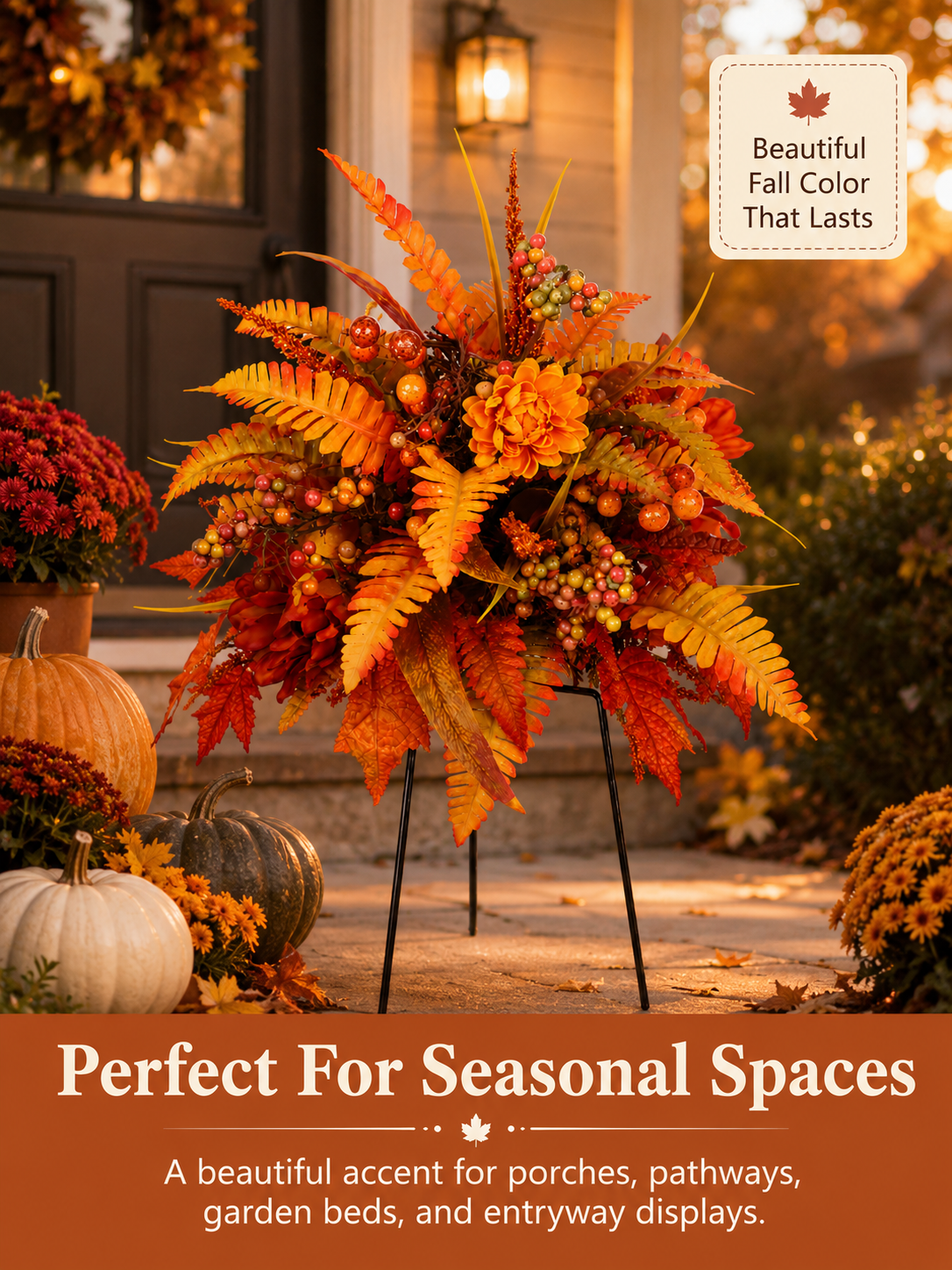 💥Hot Sale 50% off 🍂 Autumn Harvest Floral Garden Stake Arrangement