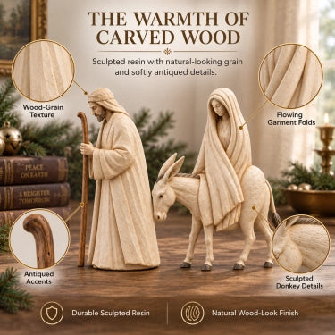 ✨ Journey to Bethlehem – Christmas Nativity Figurine Set