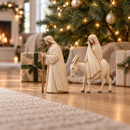 ✨ Journey to Bethlehem – Christmas Nativity Figurine Set