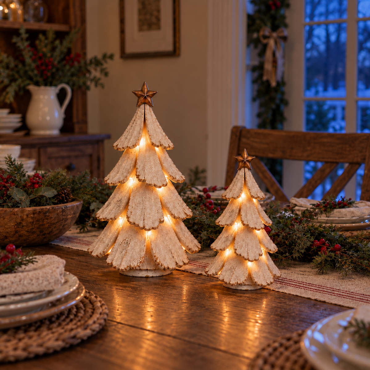 🔥Vintage Lighted Christmas Tree Figurine🔥