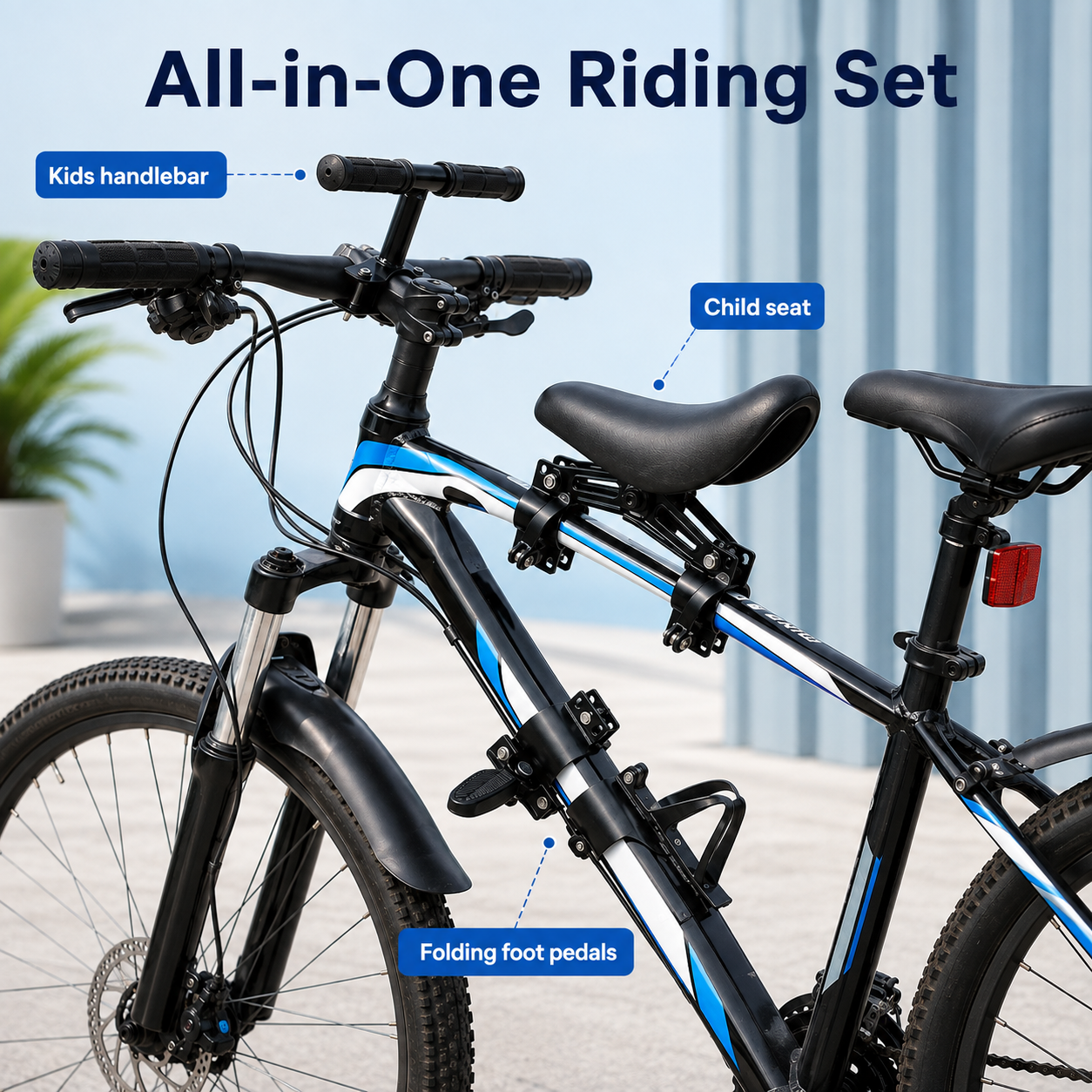 🚲Front-Mounted Kids Bike Seat Set