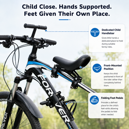 🚲Front-Mounted Kids Bike Seat Set