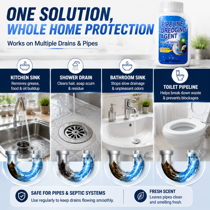 💧 Powerful Drain Clog Remover | Kitchen & Bathroom Pipe Cleaner
